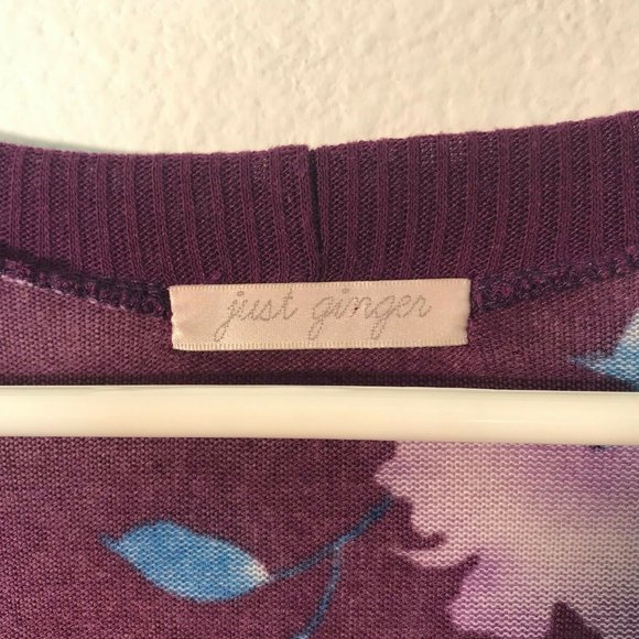 Just Ginger Womens Button Up VNeck Floral Cardigan - Picture 4 of 8